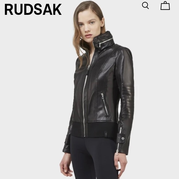 Rudsak “Tisha” brown leather jacket - Picture 2 of 5